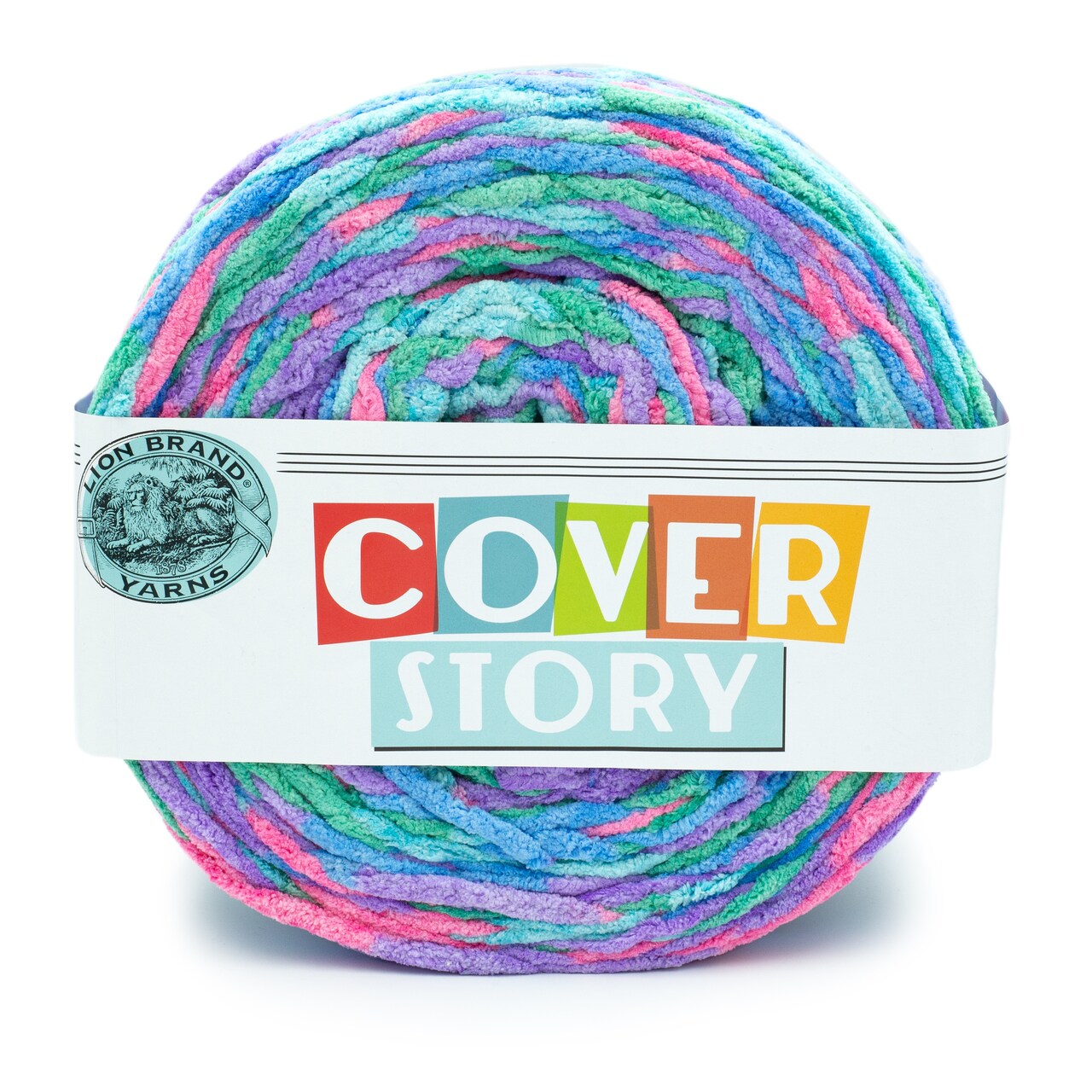 Lion Brand Yarn Cover Story Zephyr Super Bulky Polyester Multicolor Yarn 1 Cake